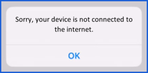 image of no connected to internet