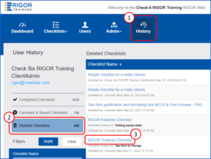 image of Checklist Instance Has Gone Missing step 1