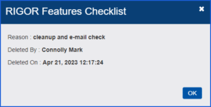 image of Restore a Deleted Checklist step 2